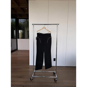 Ambivalence Black Men's Pants with Front Zipper Detail